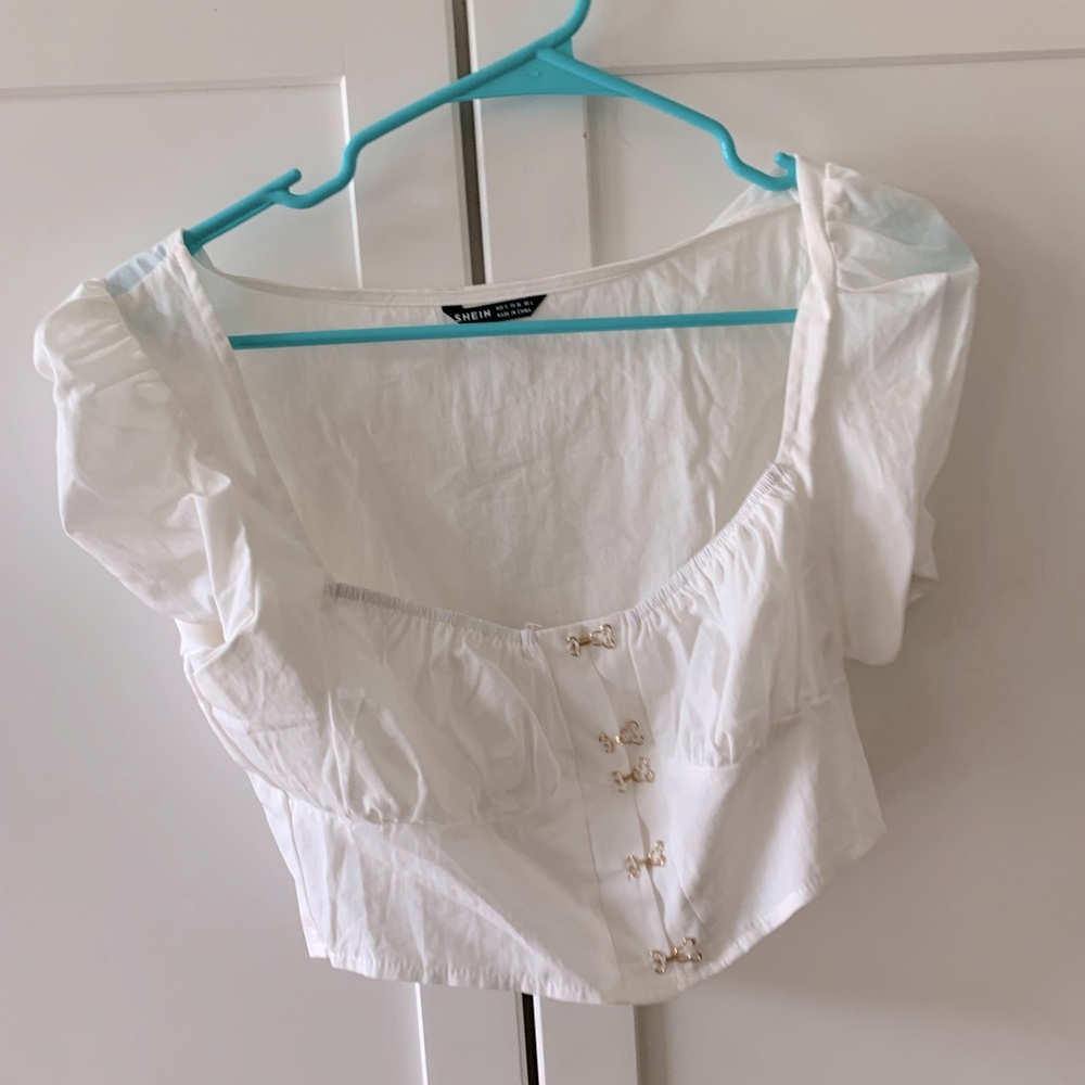 Size 4 bustier milkmaid crop top
